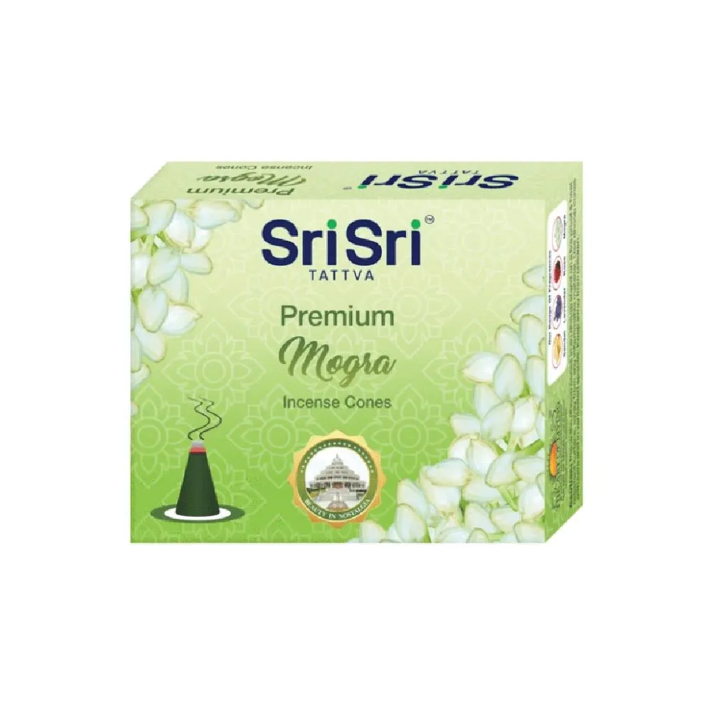 SRI SRI Tattva Premium Mogra Incense Cones