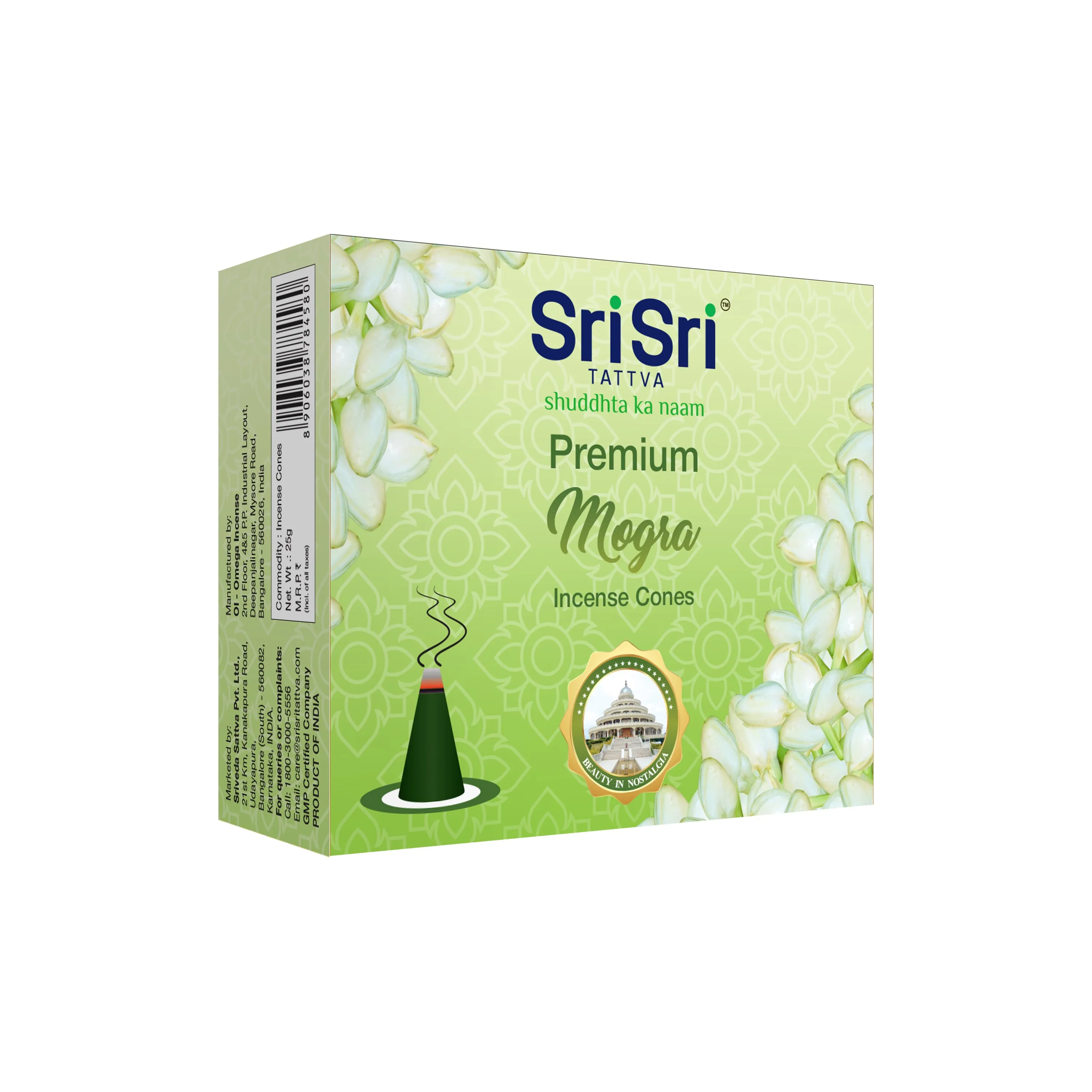 Sri Sri Tattva Premium Mogra Incense Cones - Image 2