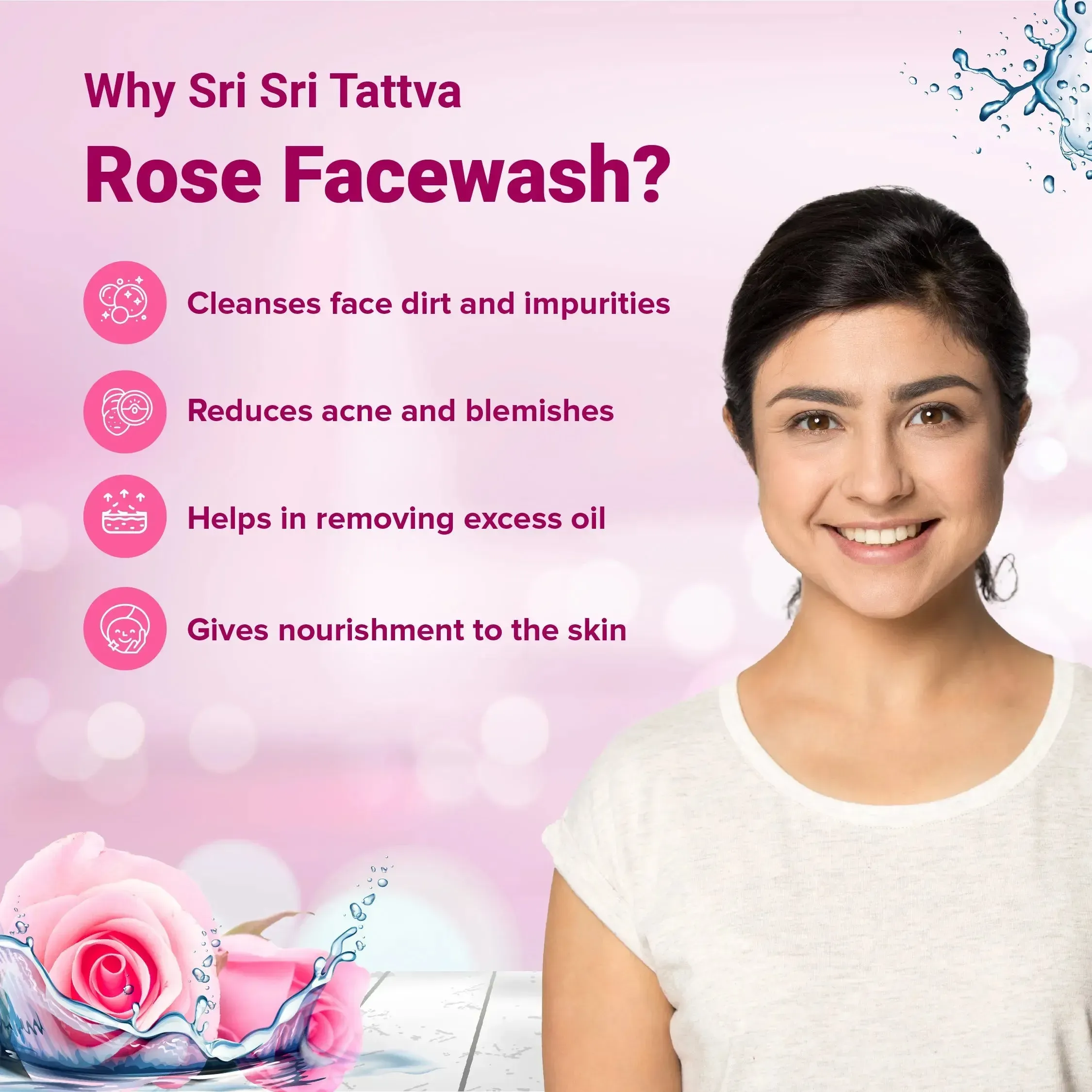 Sri Sri Tattva Rose Face Wash - Image 4