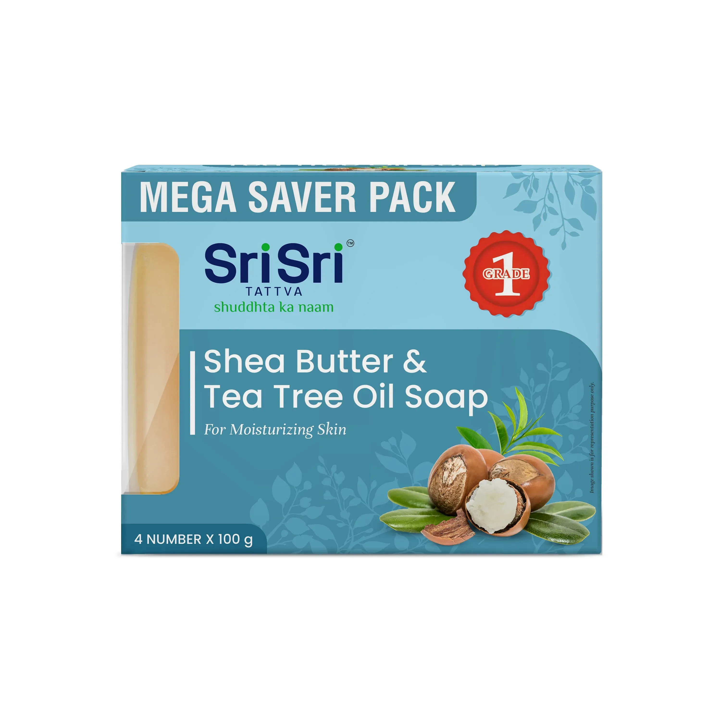 Sri Sri Tattva Shea Butter & Tea Tree Oil Soap - Image 1