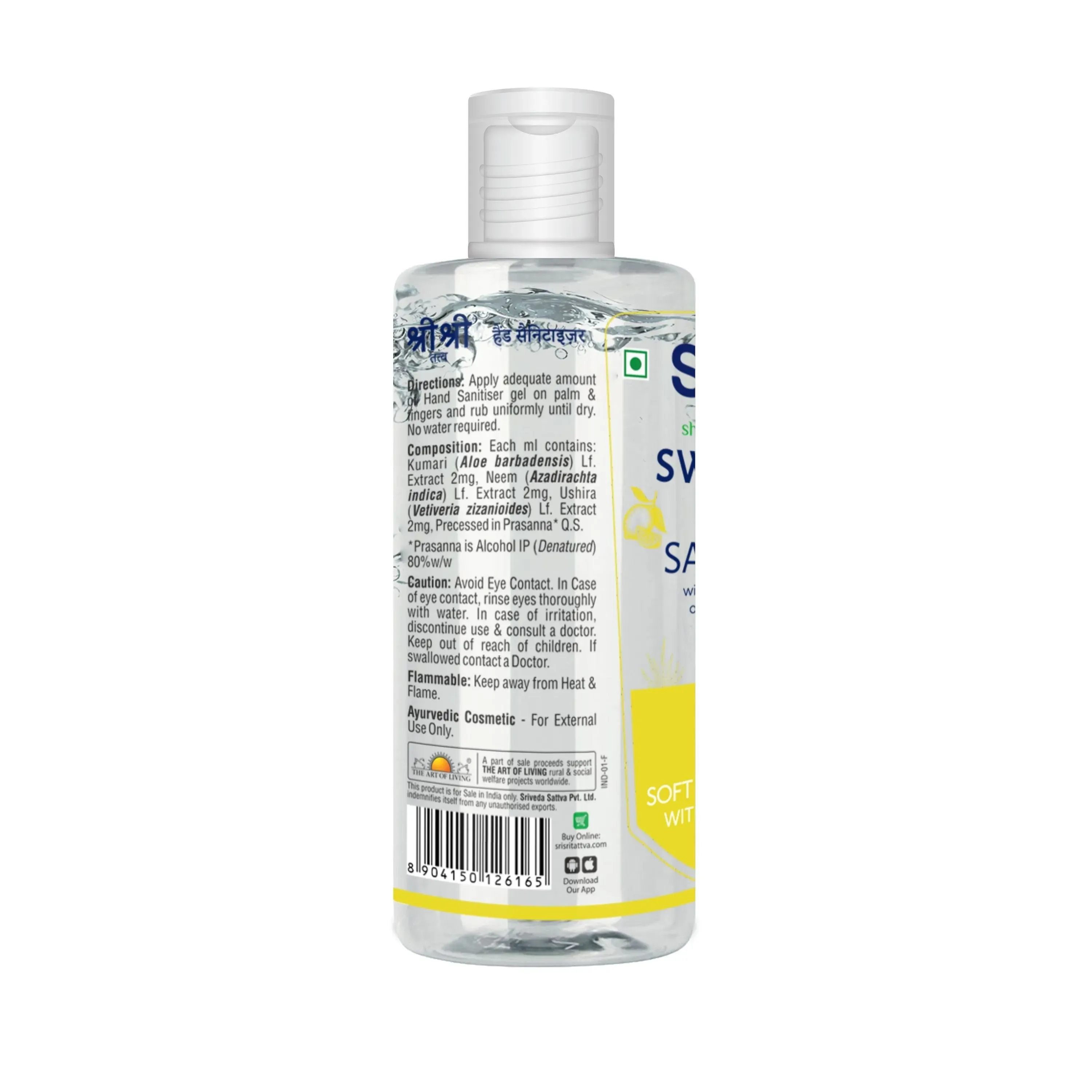 Sri Sri Tattva Swaccha Hand Sanitiser Lemon - Image 2