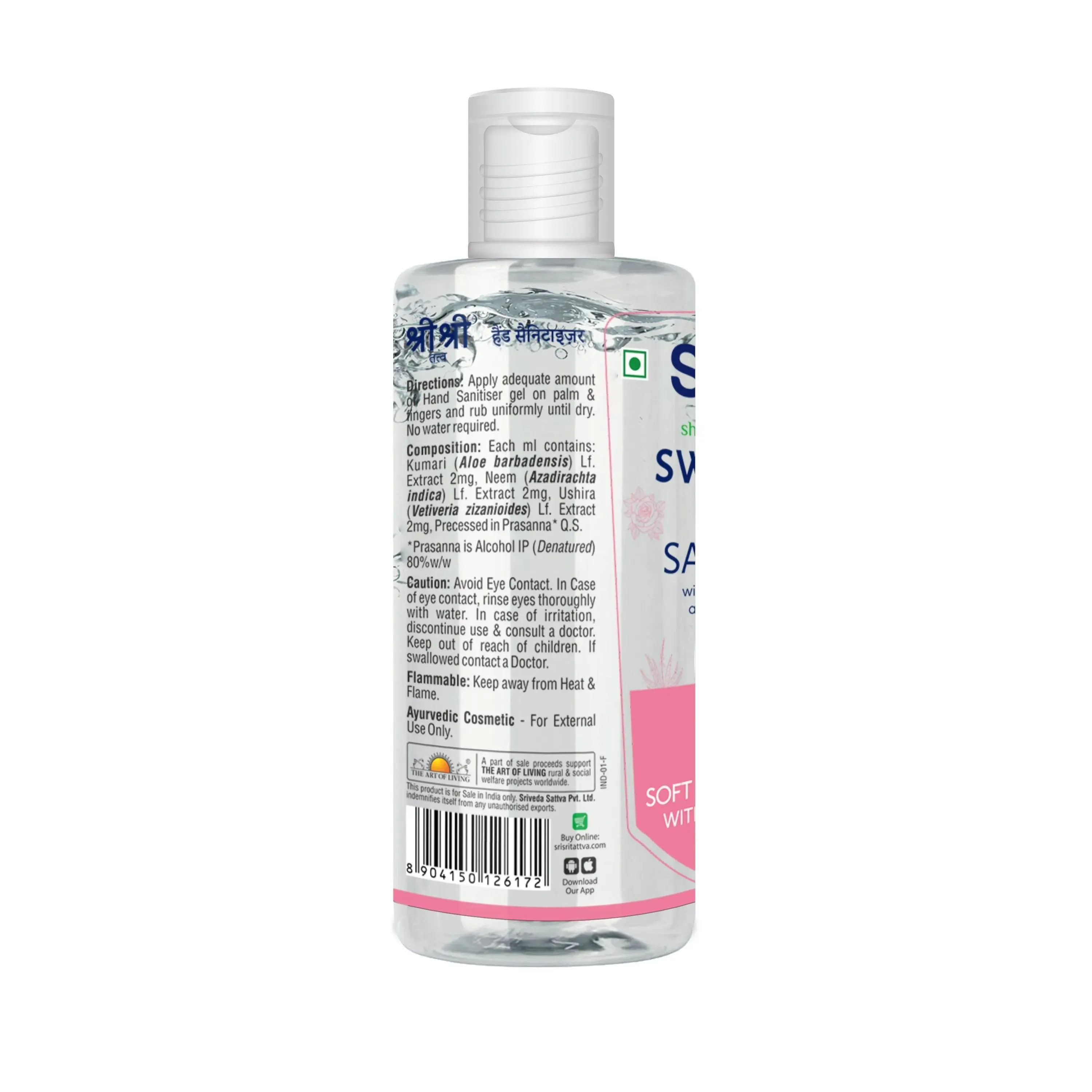 Sri Sri Tattva Swaccha Hand Sanitiser Rose - Image 2