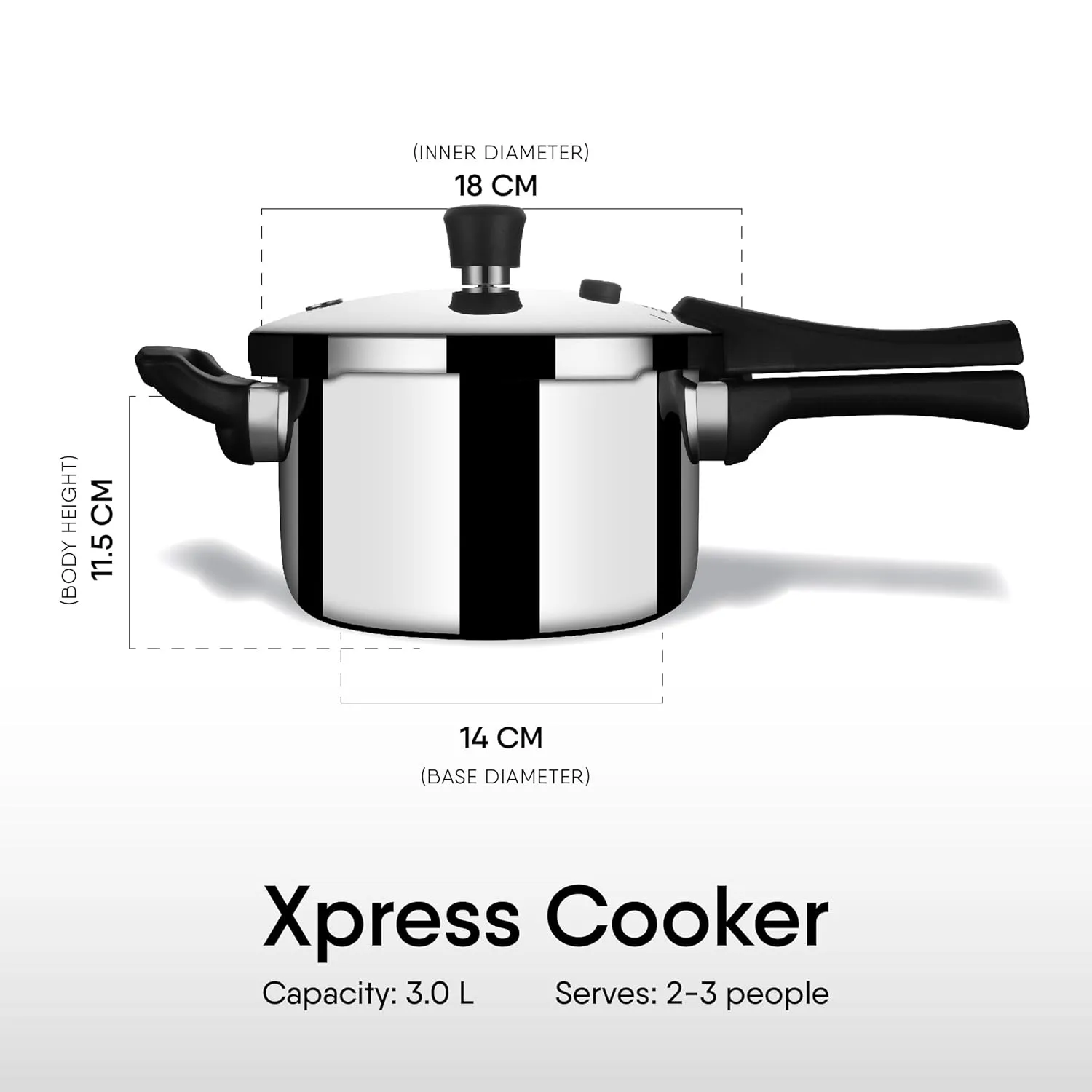 Stahl Xpress Cooker Triply Pressure Cooker Tall - Image 2