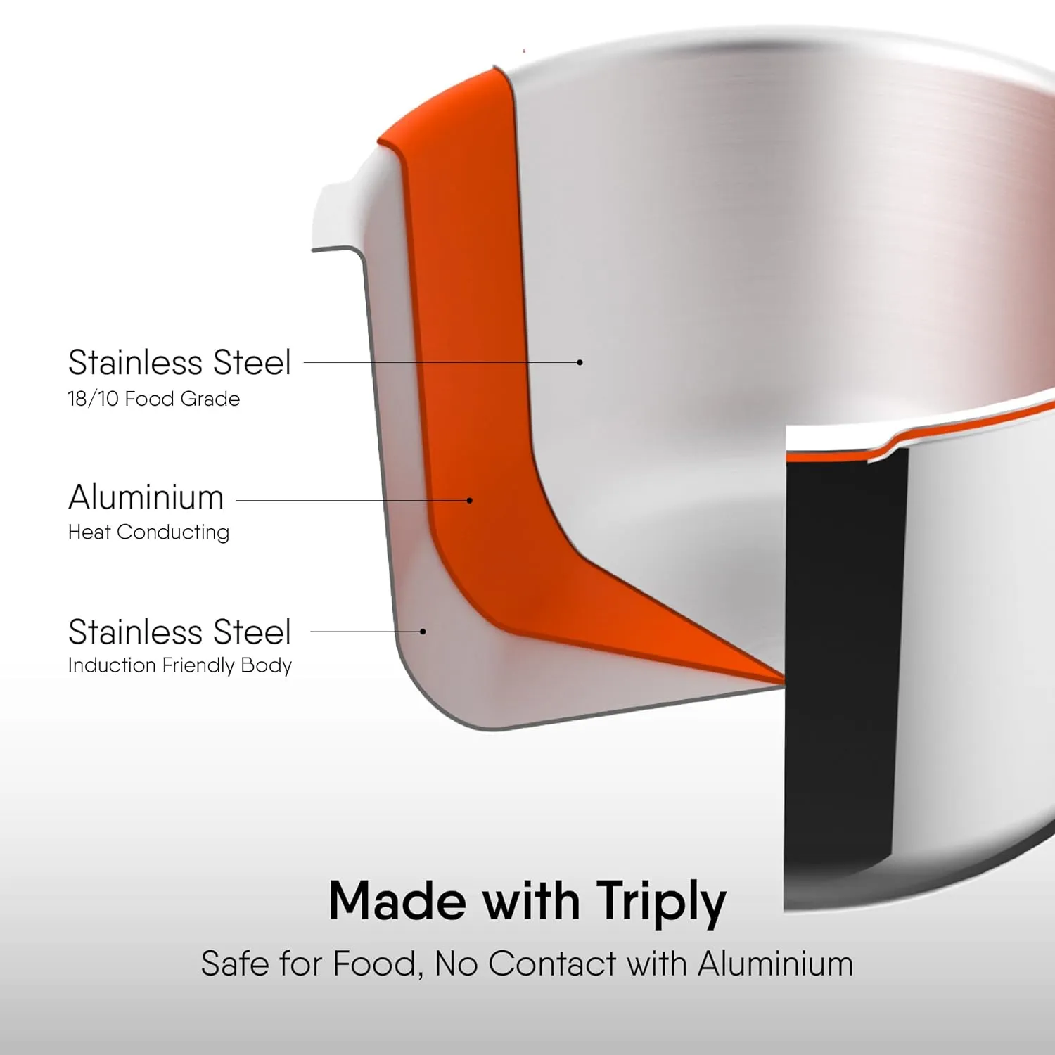Stahl Xpress Cooker Triply Pressure Cooker Tall - Image 3