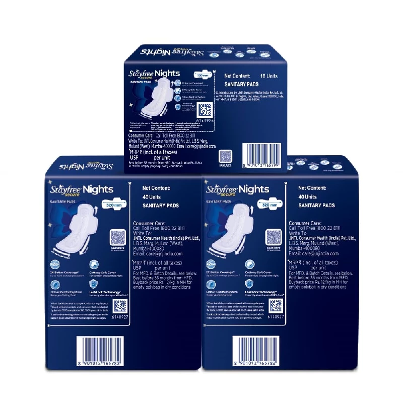 Stayfree Secure Night Sanitary Napkins Combo Offer Pack - Image 2