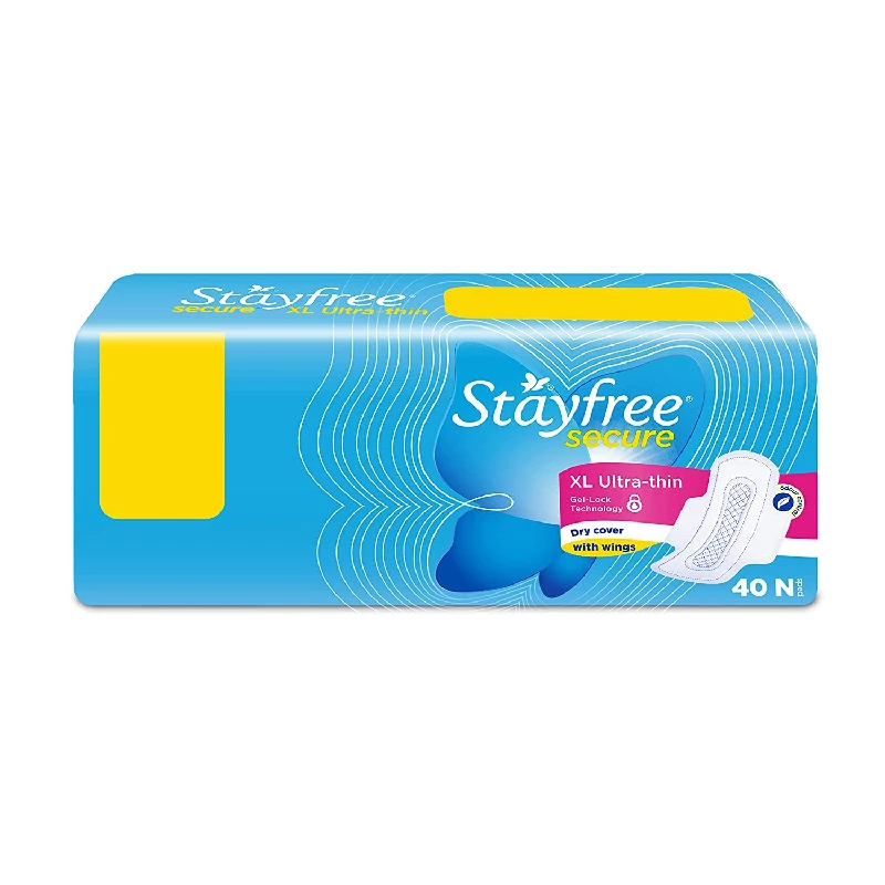 Stayfree Secure Xl Ultra Thin Dry Cover Sanitary Pads