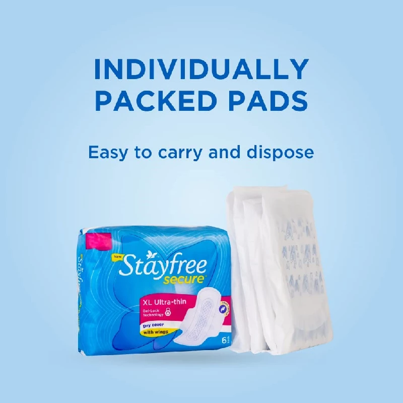 Stayfree Secure XL Ultra Thin Dry Cover Sanitary Pads - Image 5