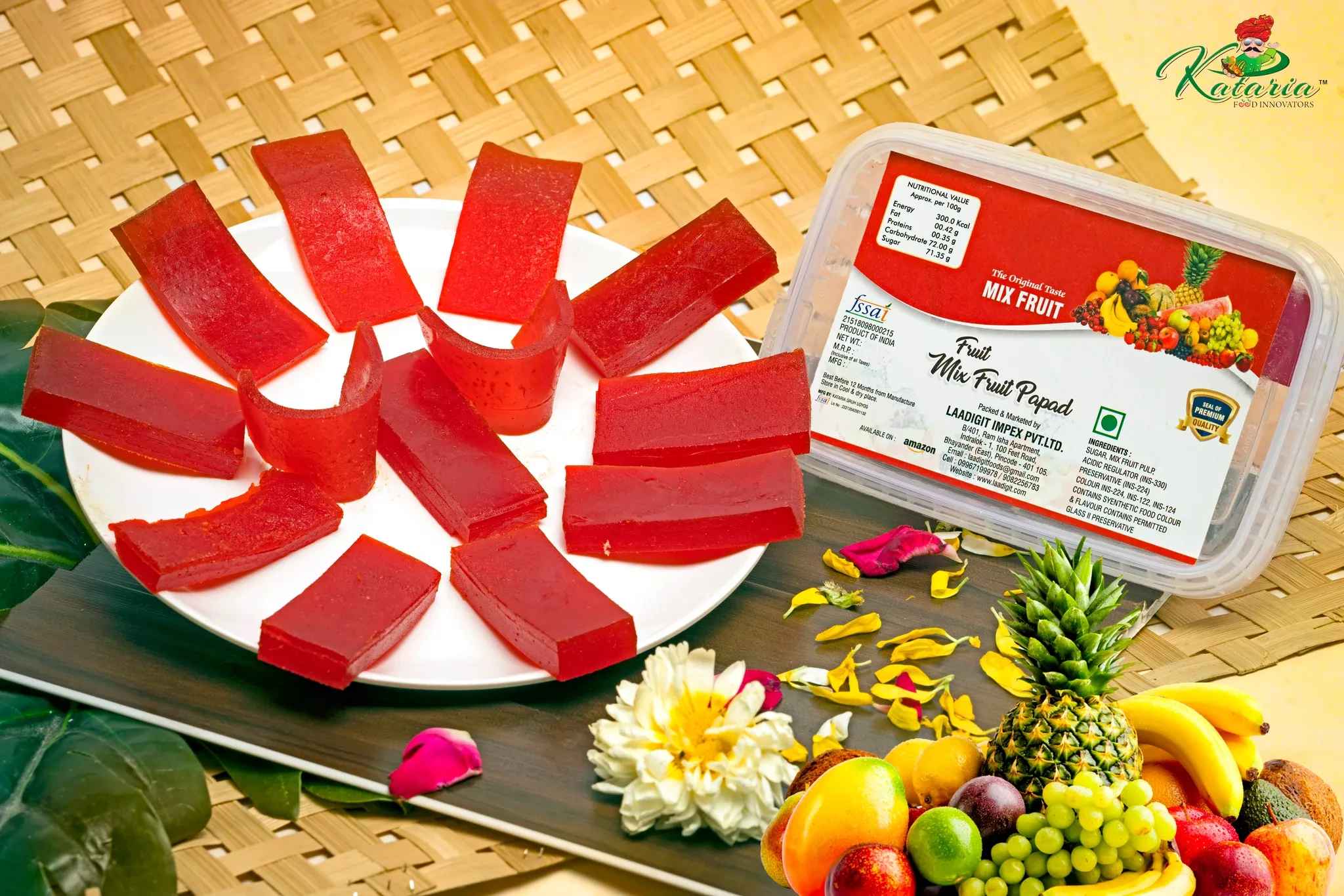 Strawberry Fruit Papad Strawberry Fruit Papad-Pack Size-500g
