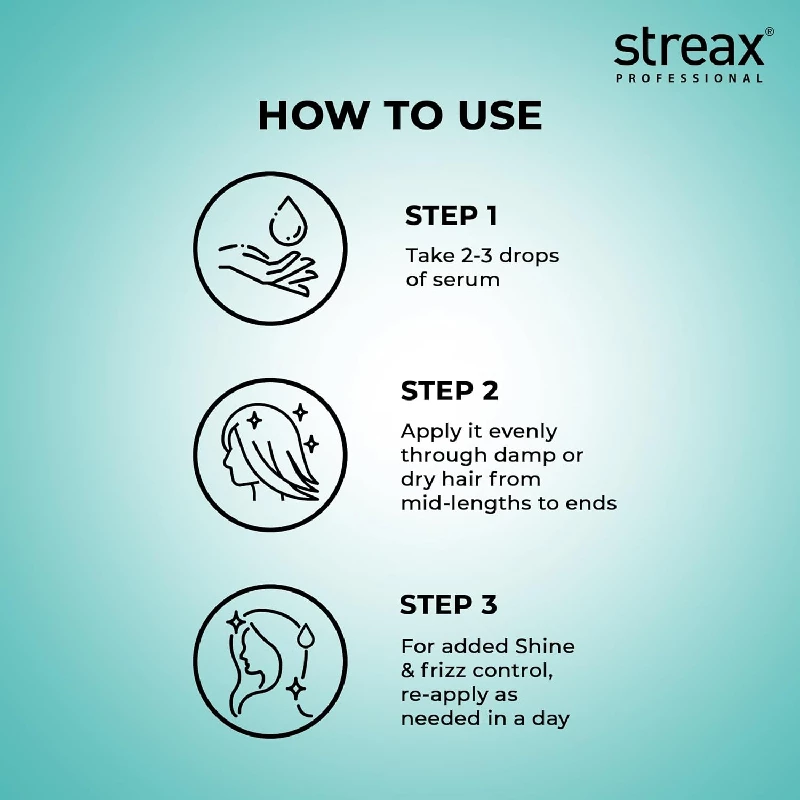 Streax Professional Vitariche Gloss Hair Serum - Image 5