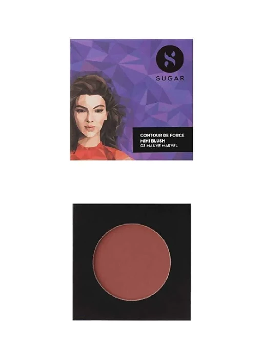 Sugar Cosmetics Contour De Force Mini Blush - 03 Mauve Marvel Sugar Cosmetics Contour De Force Mini Blush - 03 Mauve Marvel-Pack Size-4 g