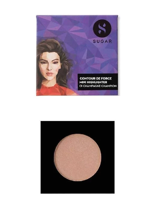 Sugar Cosmetics Contour De Force Mini Highlighter - 01 Champagne Champion Sugar Cosmetics Contour De Force Mini Highlighter - 01 Champagne Champion-Pack Size-4 g
