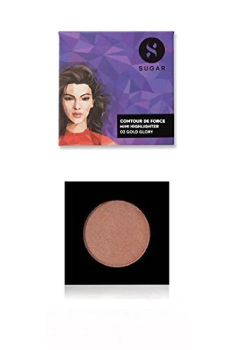 Sugar Cosmetics Contour De Force Mini Highlighter - 02 Gold Glory Sugar Cosmetics Contour De Force Mini Highlighter - 02 Gold Glory-Pack Size-4 g