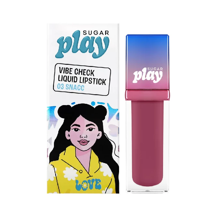 Sugar Play Vibe Check Liquid Lipstick - 03 Snacc Sugar Play Vibe Check Liquid Lipstick - 03 Snacc-Pack Size-4.5 ml