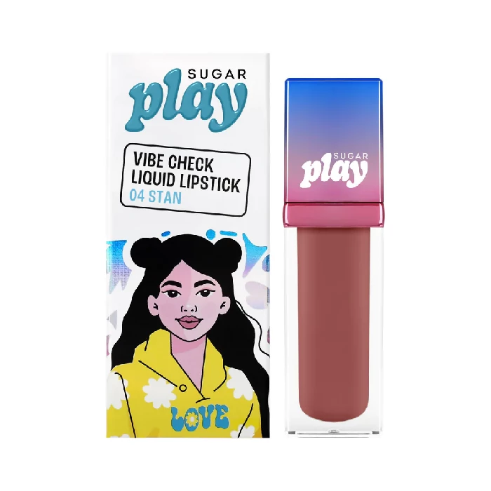 Sugar Play Vibe Check Liquid Lipstick - 04 Stan Sugar Play Vibe Check Liquid Lipstick - 04 Stan-Pack Size-4.5 ml