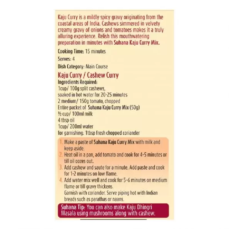 Suhana Kaju Curry Mix - Image 3