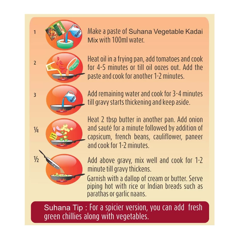 Suhana Vegetable Kadhai Spice Mix - Image 3