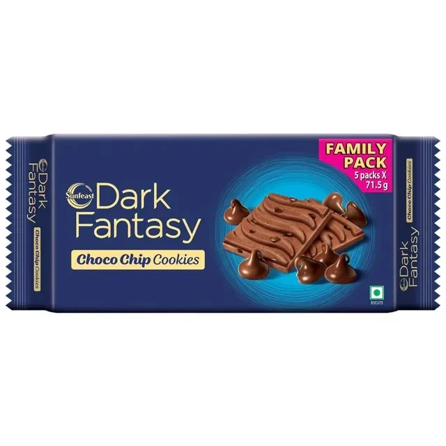 Sunfeast Dark Fantasy Choco Chip Cookies Sunfeast Dark Fantasy Choco Chip Cookies-Pack Size-350 g