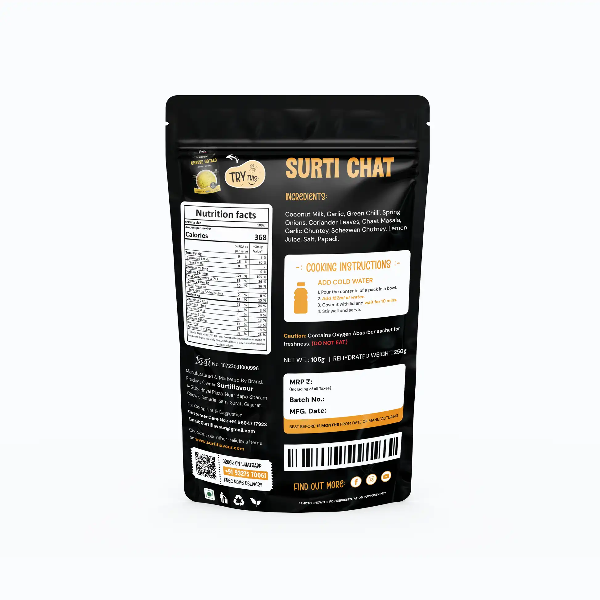 Surti Flavour Surti Chat Surti Flavour Surti Chat-Pack Size-105 g