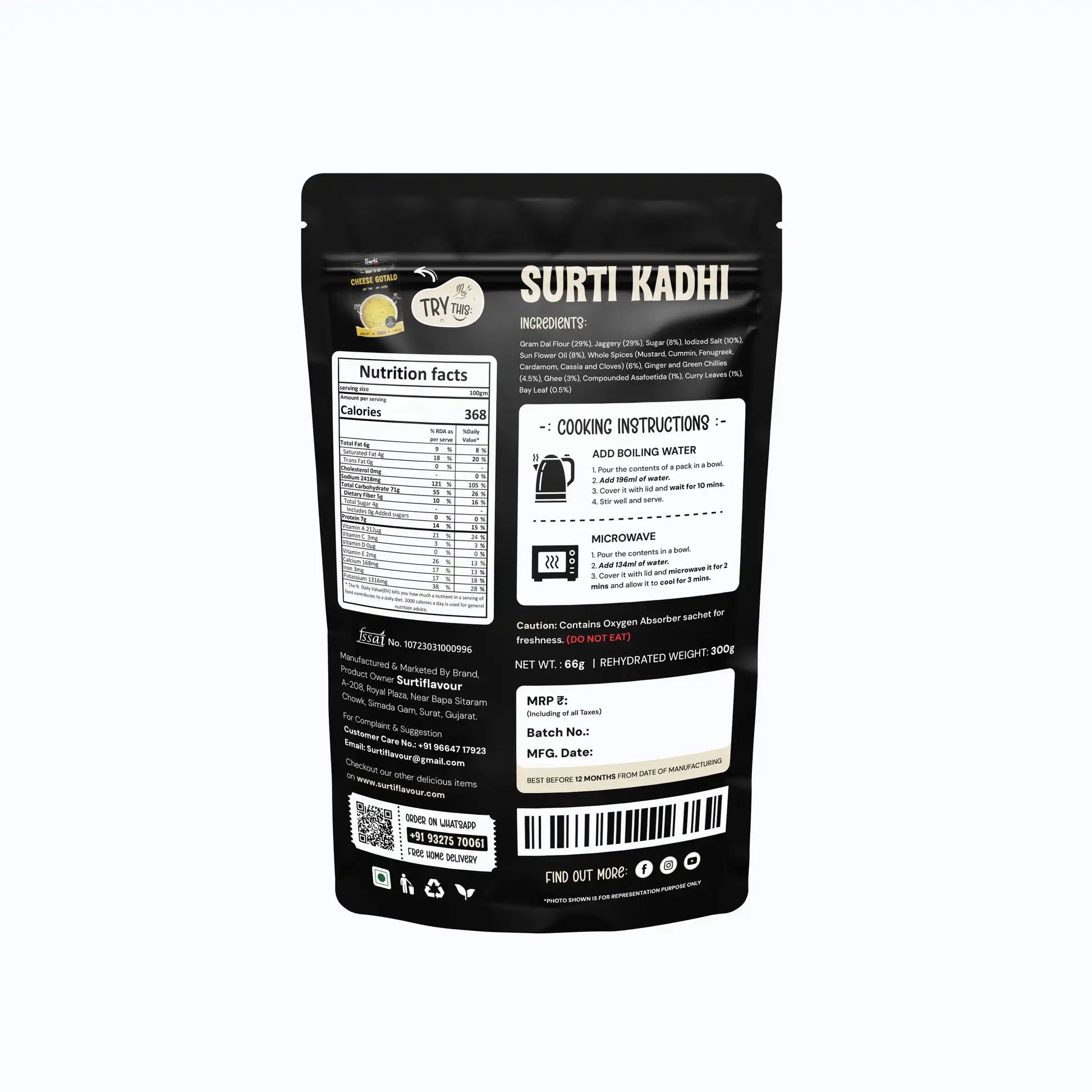 Surti Flavour Surti Kadhi Reg Surti Flavour Surti Kadhi Reg-Pack Size-66 g