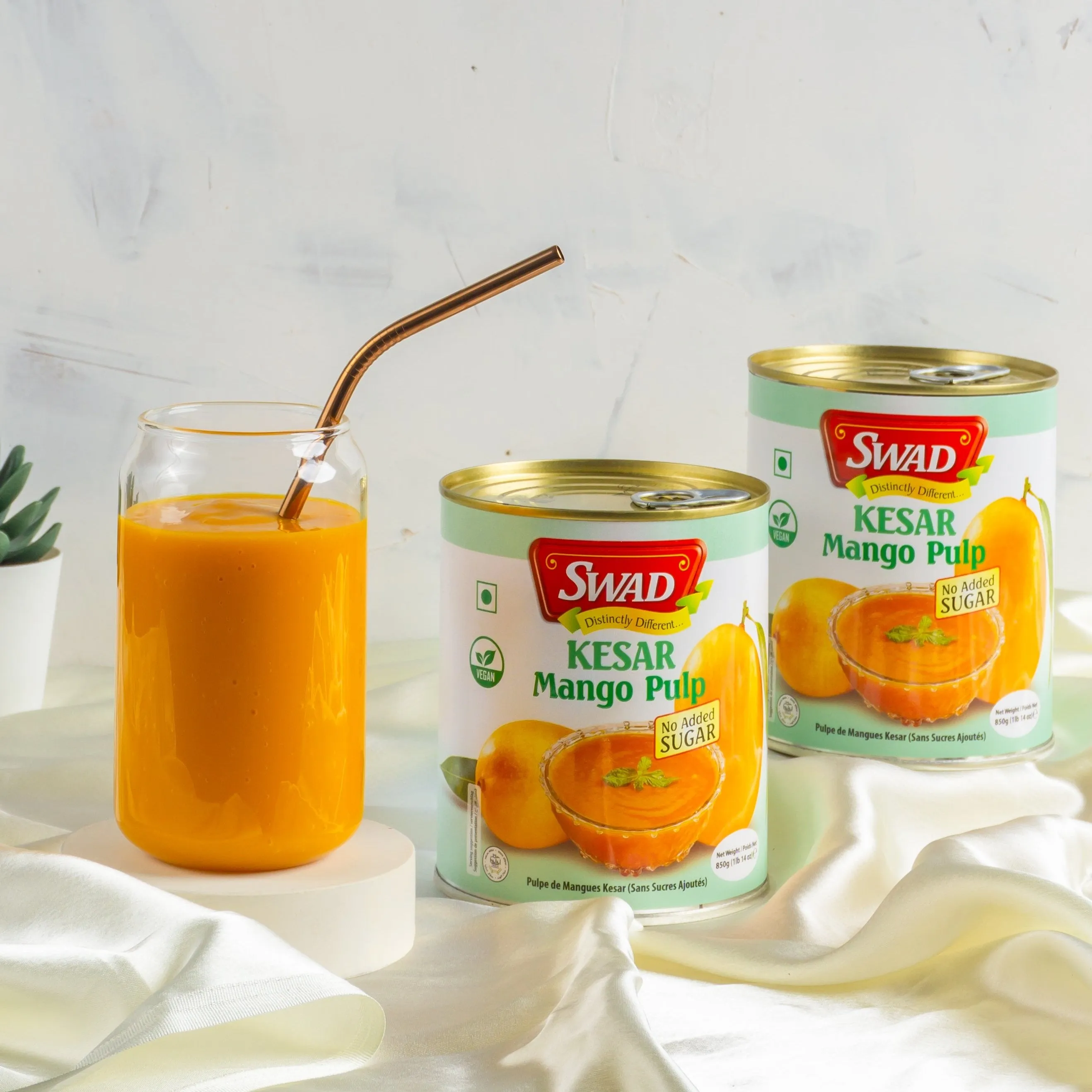Swad Kesar Mango Pulp No Added Sugar - Image 3