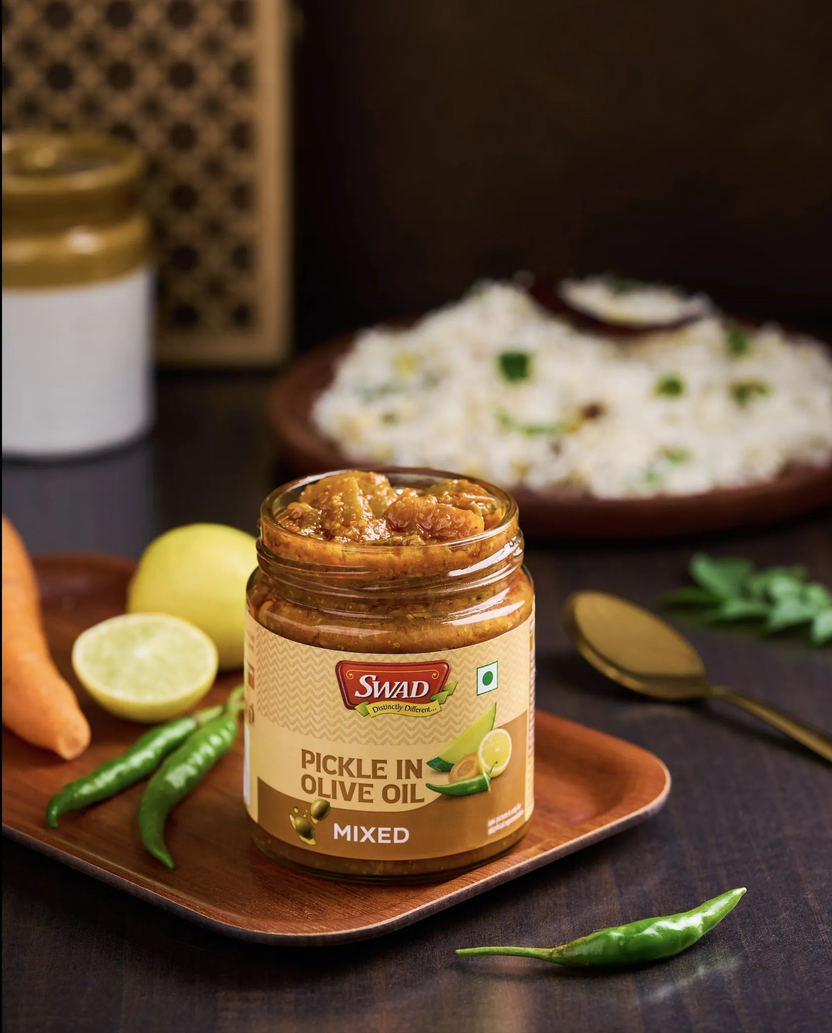 Swad Mixed Pickle in Olive Oil - Image 2