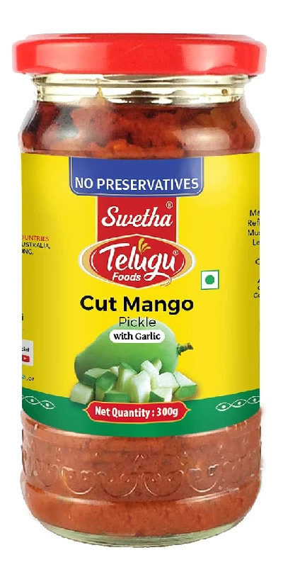 Swetha Telugu Foods Cut Mango Pickle Swetha Telugu Foods Cut Mango Pickle-Pack Size-300 g