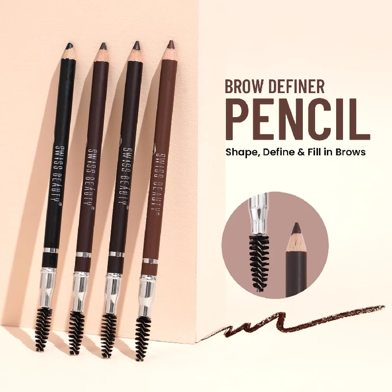 Swiss Beauty Eyebrow Definer Pencil With Spoolie - Image 2
