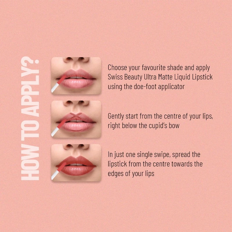 Swiss Beauty Matte Lip Ultra Smooth Matte Liquid Lipstick - Image 6