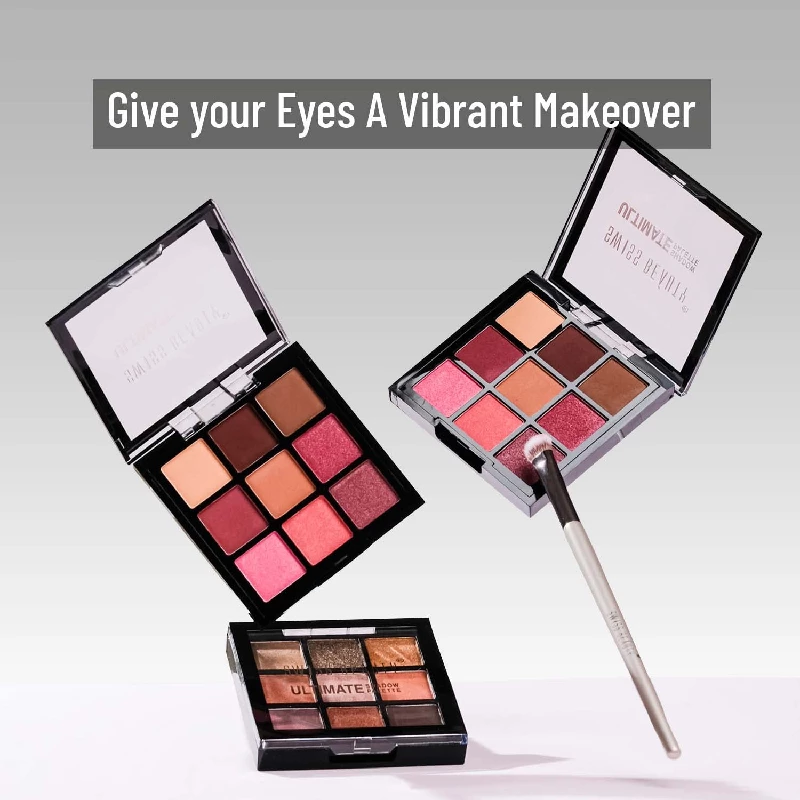 Swiss Beauty Ultimate 9 Pigmented Colors Eyeshadow Palette Long Wearing And Easily Blendable Eye Makeup Palette Multicolor (03) - Image 2