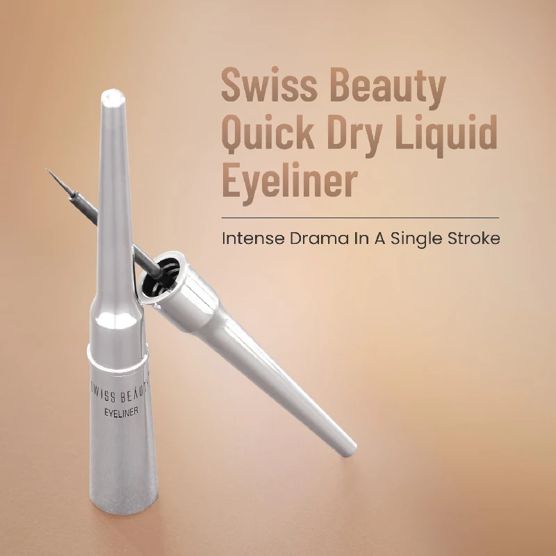 Swiss Beauty Waterproof Liquid Black Eyeliner - Image 2