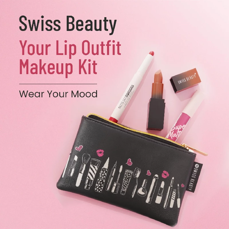 Swiss Beauty Your Lip Outfit Makeup Kit with HD Matte Lipstick - Image 2