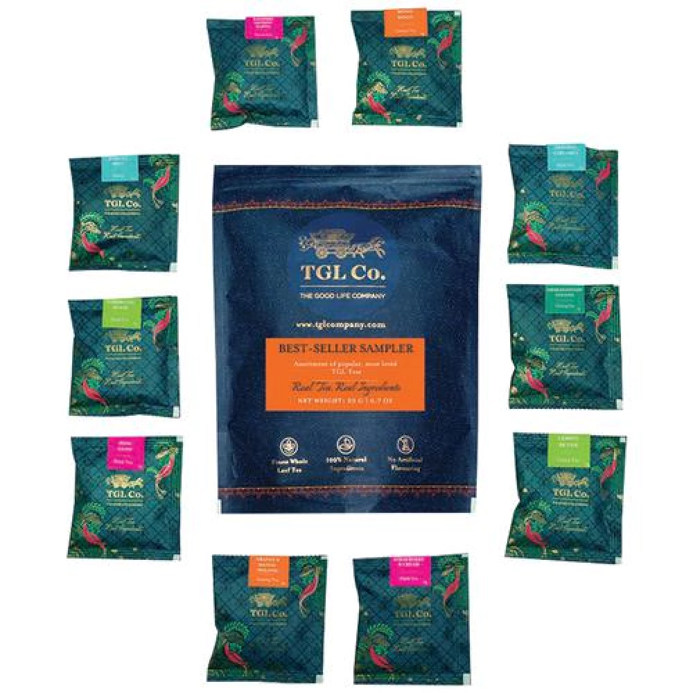 TGL Co. Best Seller Sampler Box Tea Bags Assortment TGL Co. Best Seller Sampler Box Tea Bags Assortment--20 g (10 Bags x 2 g each)