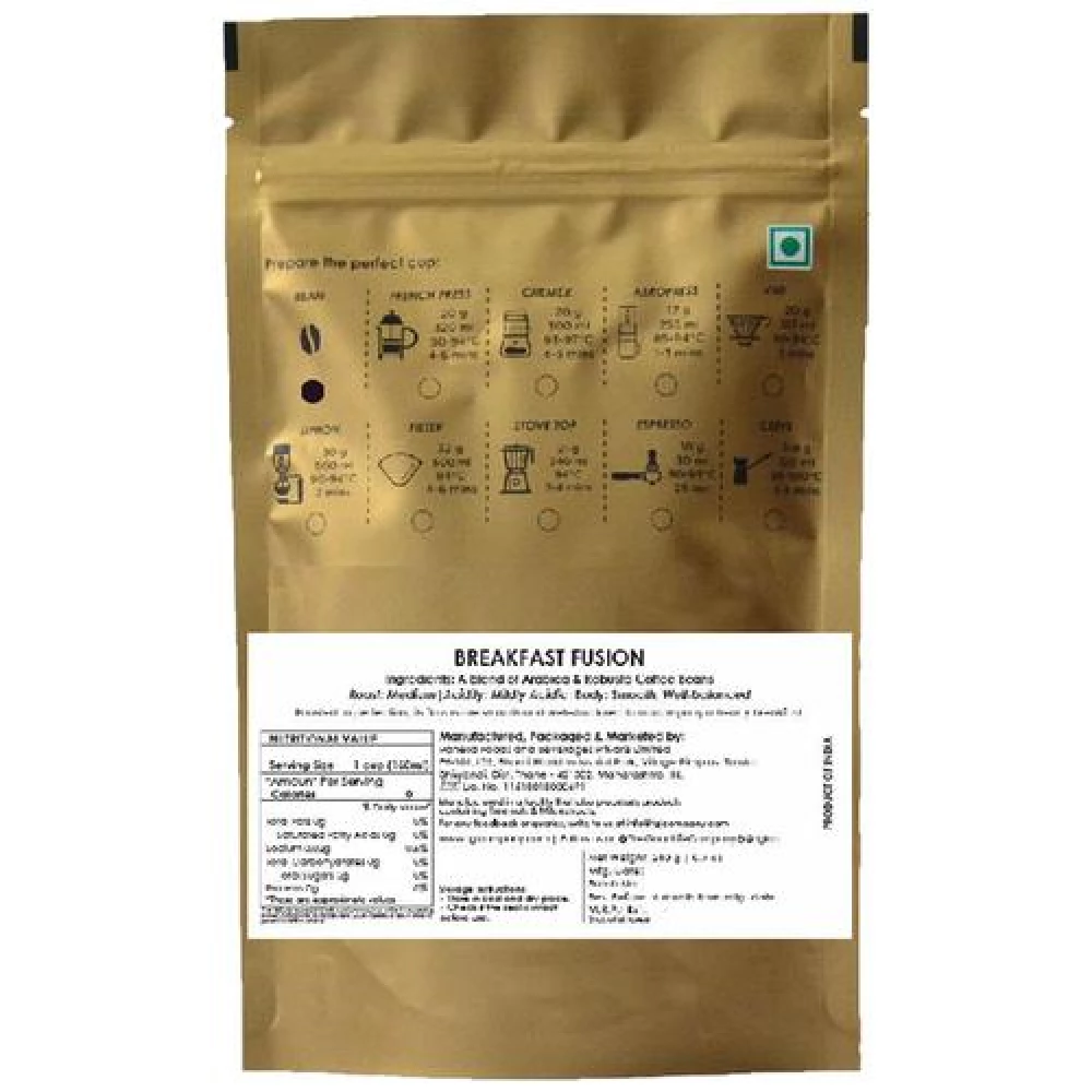 TGL Co. Breakfast Fusion -  Blend of Arabica & Robusta Coffee Beans - Image 2