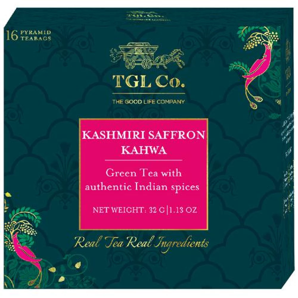 TGL Co. Kashmiri Kahwa Green Tea Bag - Detox Tea Desi Kahwa TGL Co. Kashmiri Kahwa Green Tea Bag - Detox Tea Desi Kahwa--32 g (16 Bags x 2 g each)