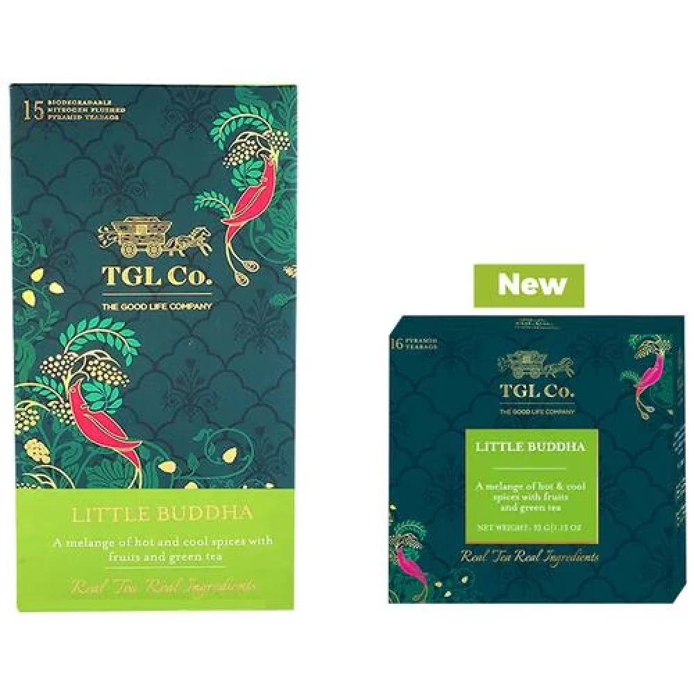 TGL Co. Little Buddha Fruit Green Tea Bags Make Brew Iced Tea or Hot Tea TGL Co. Little Buddha Fruit Green Tea Bags Make Brew Iced Tea or Hot Tea--32 g (16 Bags x 2 g each)