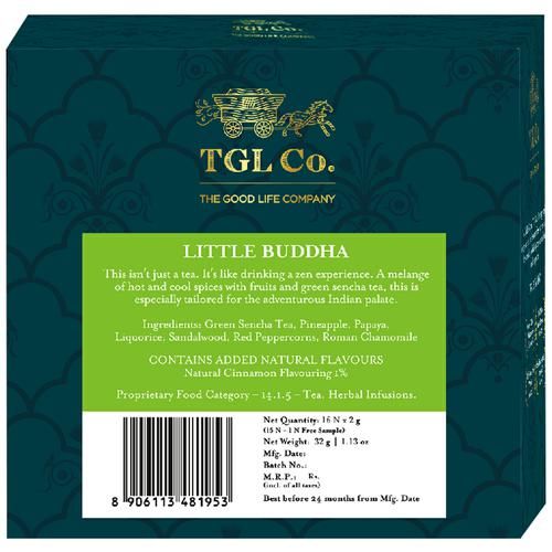 TGL Co. Little Buddha Fruit Green Tea Bags Make Brew Iced Tea or Hot Tea - Image 3