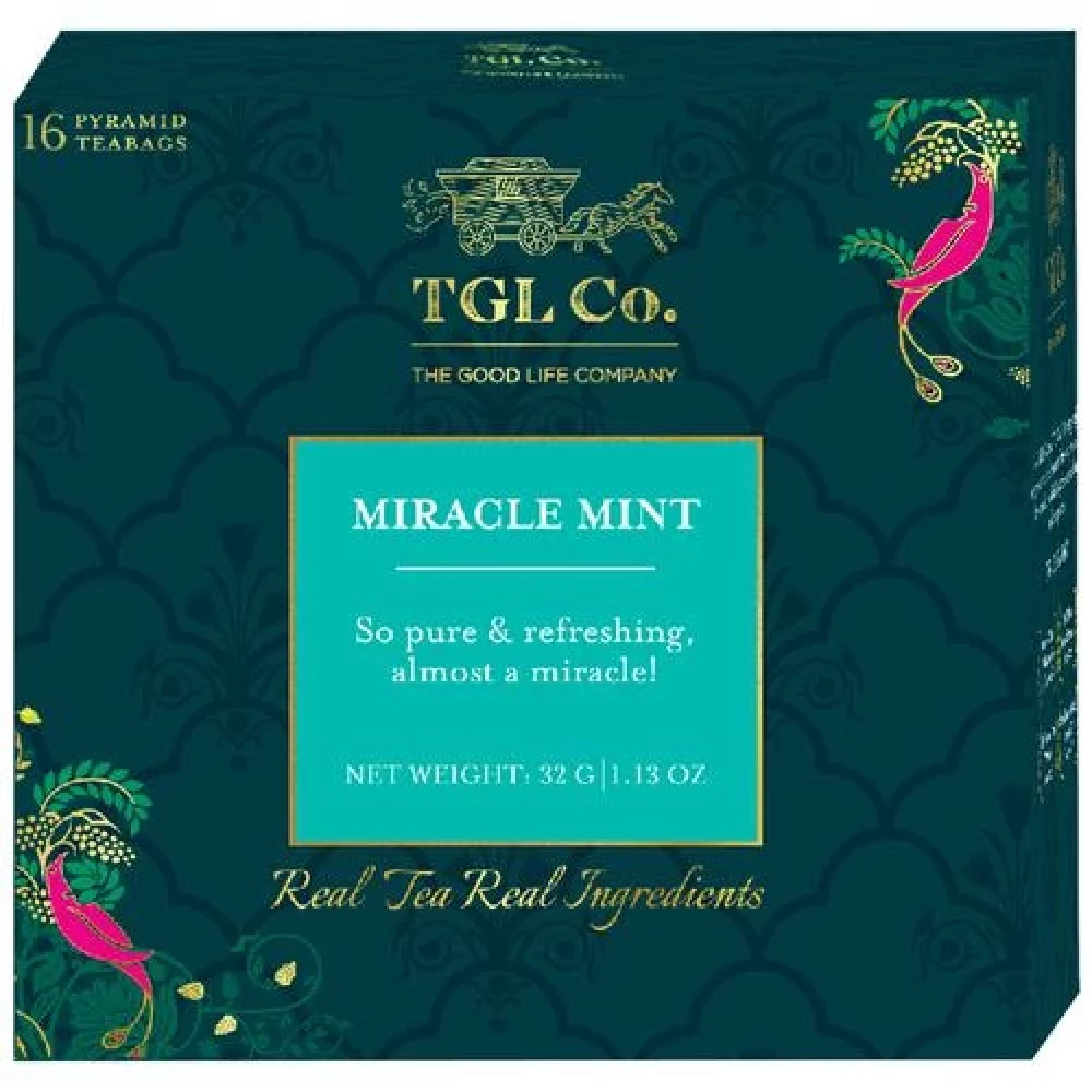 TGL Co. Miracle Mint Tea Bags Herbal Tea TGL Co. Miracle Mint Tea Bags Herbal Tea--32 g (16 Bags x 2 g each)