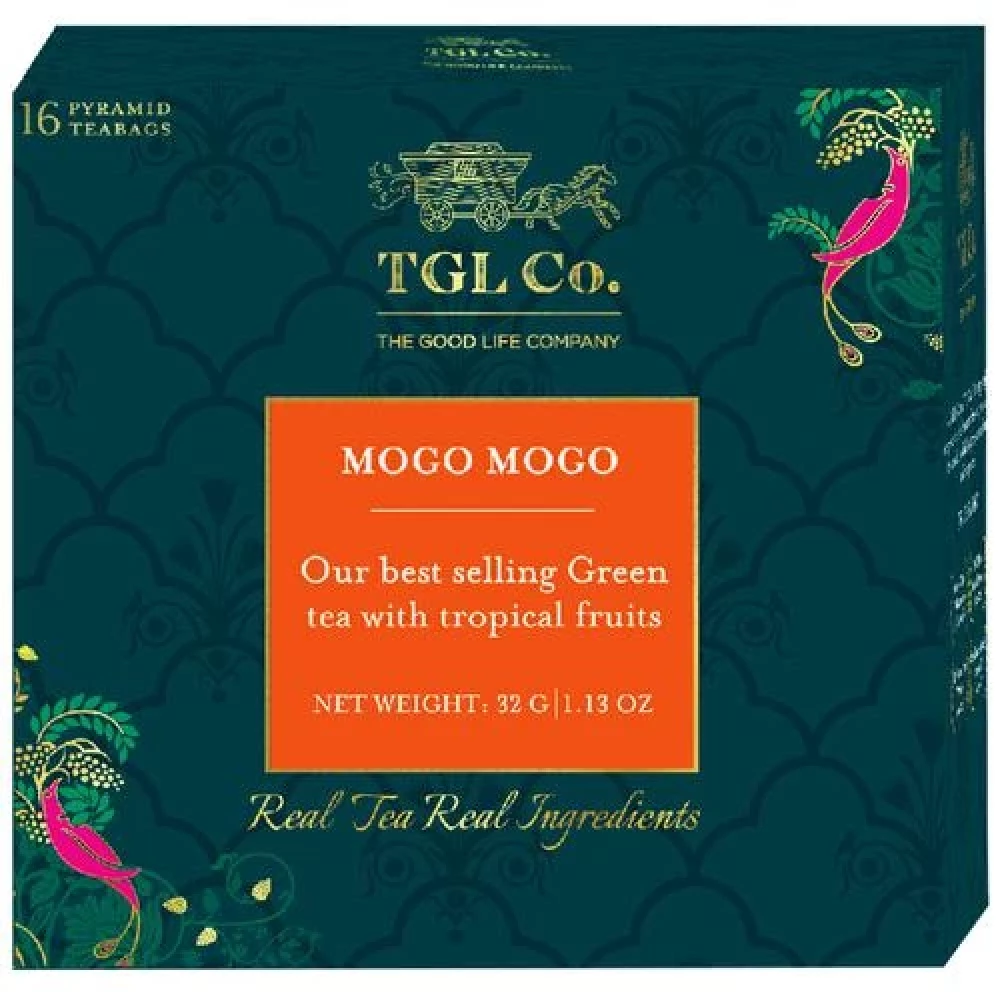 TGL Co. Mogo Mogo Green Tea Bags Make Brew Iced Tea or Hot Tea TGL Co. Mogo Mogo Green Tea Bags Make Brew Iced Tea or Hot Tea--32 g (16 Bags x 2 g each)