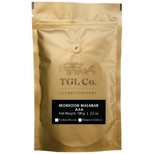 TGL Co. Monsoon Malabar AAA Roasted 100% Arabica Coffee Beans TGL Co. Monsoon Malabar AAA Roasted 100% Arabica Coffee Beans--100 g