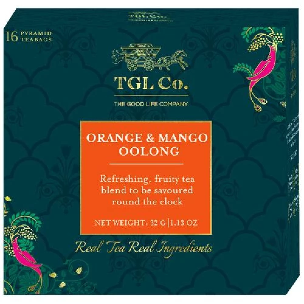 TGL Co. Orange & Mango Oolong Tea Bags Make Brew Iced Tea or Hot Tea TGL Co. Orange & Mango Oolong Tea Bags Make Brew Iced Tea or Hot Tea--32 g (16 Bags x 2 g each)