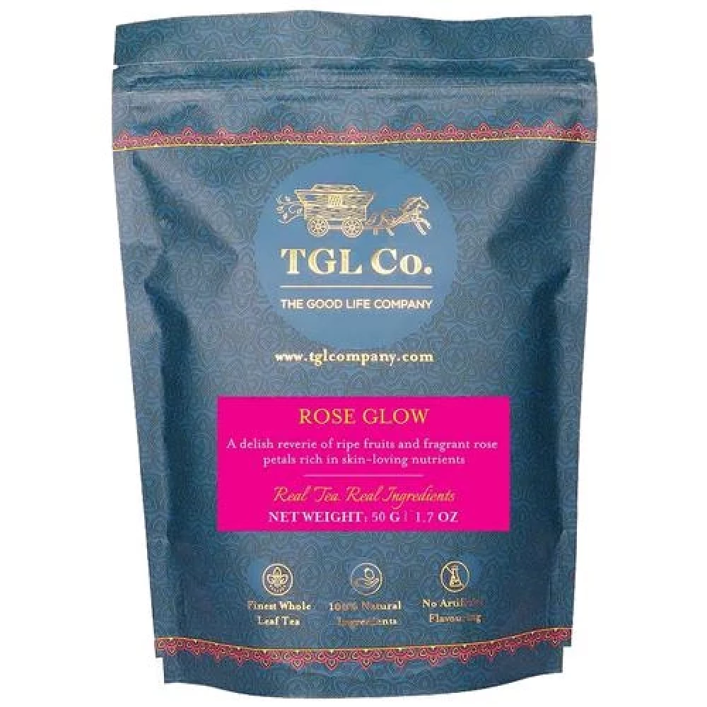 TGL Co. Rose Glow Black Tea Make Brew Iced Tea or Hot Tea TGL Co. Rose Glow Black Tea Make Brew Iced Tea or Hot Tea--50 g Pouch