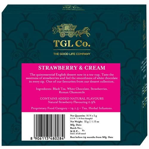 TGL Co. Strawberries and Cream Black Tea Bags Make Brew Iced Tea or Hot Tea - Image 2