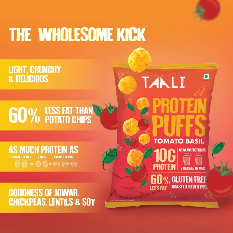 Taali Jowar Tomato Basil Protein Puffs - Image 4