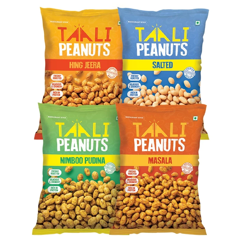 Taali Roasted All Flavour Peanuts Taali Roasted All Flavour Peanuts-Pack Size-(Pack of 4) 150 g Each