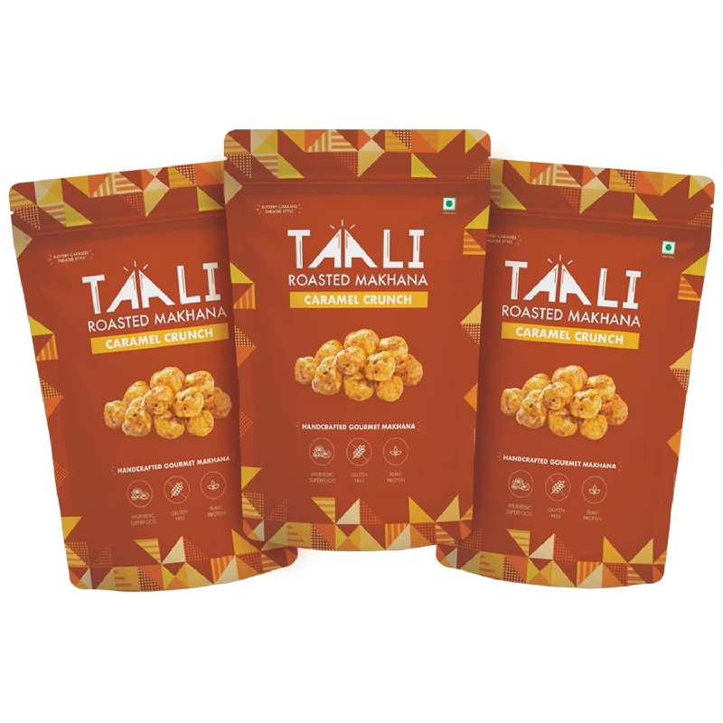 Taali Roasted Caramel Crunch Makhana Taali Roasted Caramel Crunch Makhana-Pack Size-(Pack of 3) 75 g Each