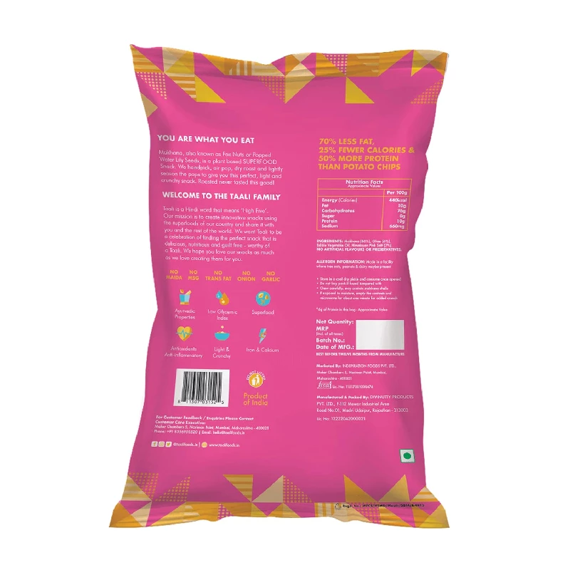 Taali Roasted Ghee Himalayan Pink Salt Makhana - Image 2