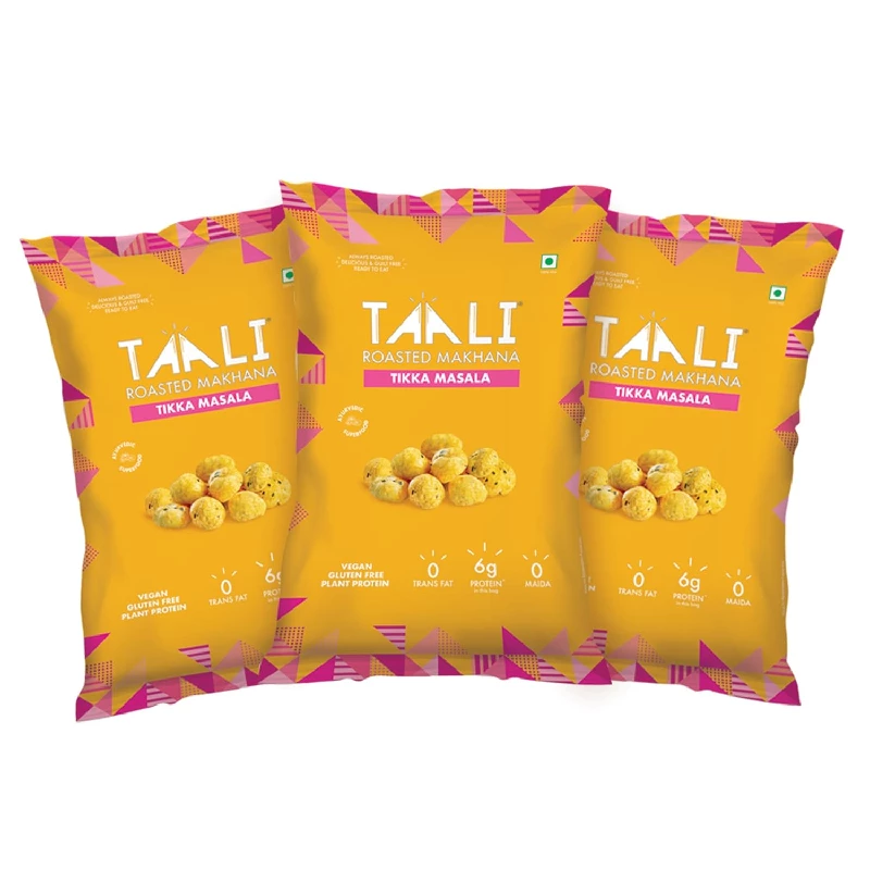 Taali Roasted Tikka Masala Makhana Taali Roasted Tikka Masala Makhana-Pack Size-(Pack of 3) 60 g Each