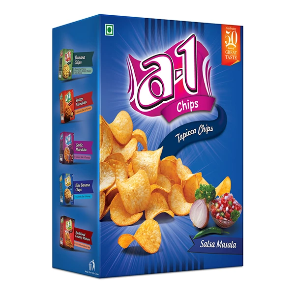 Tapioca Chips Salsa Masala Tapioca Chips Salsa Masala-Pack Size-160g