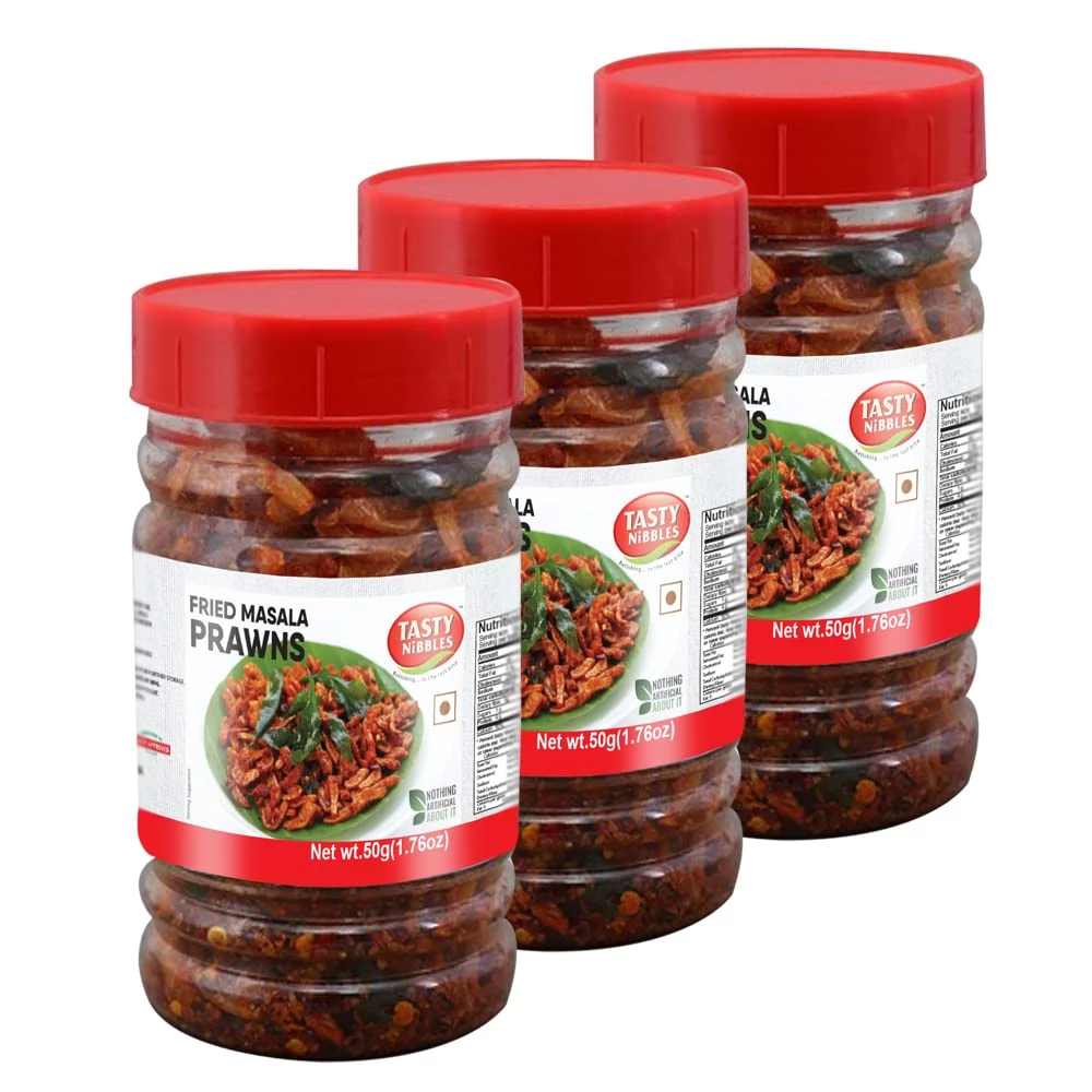 Tasty Nibbles Fried Masala Prawns Tasty Nibbles Fried Masala Prawns-Pack Size-Pack of 3 (50 g)