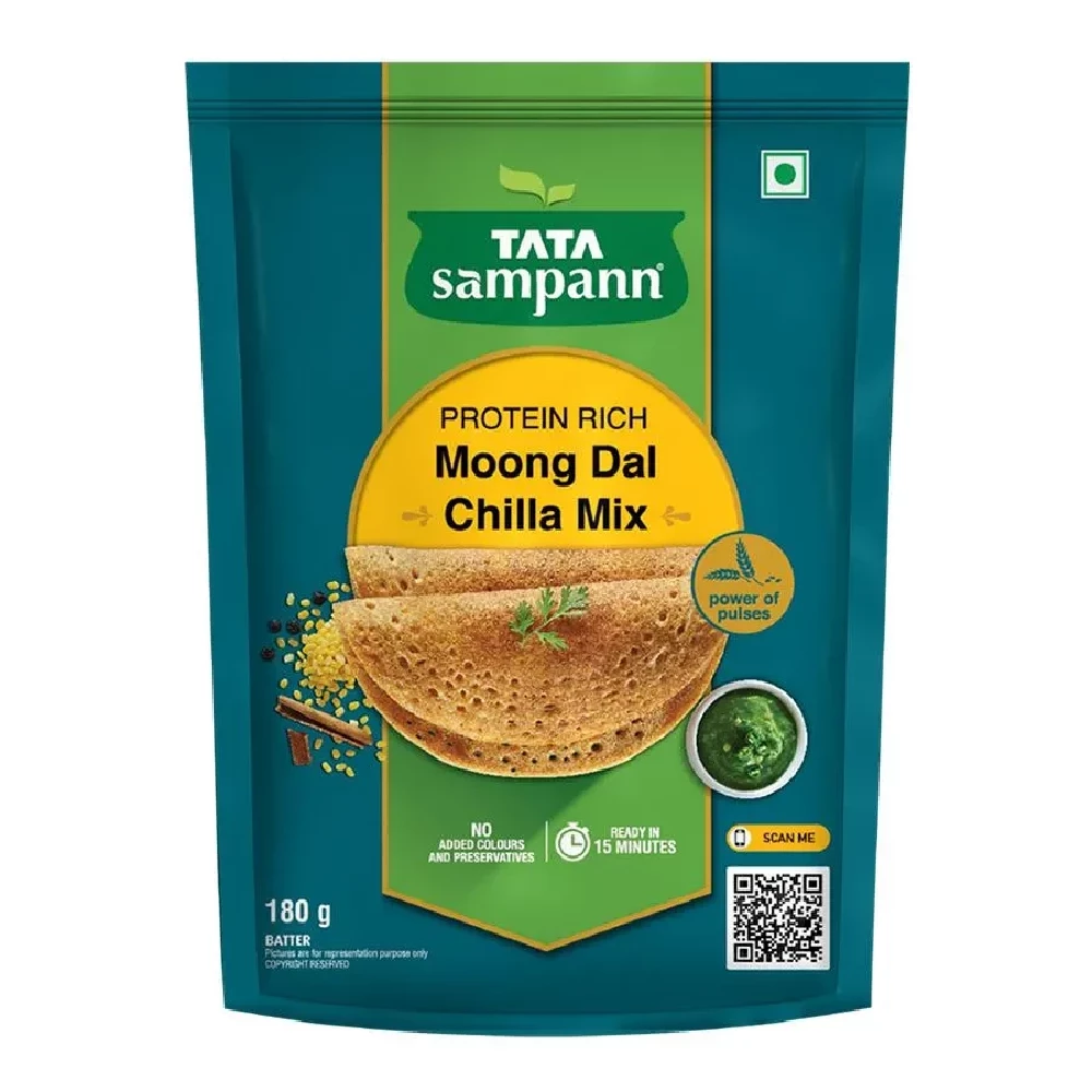 Tata Sampann Chilla Mix - Moong Dal Tata Sampann Chilla Mix - Moong Dal/Hesaru Bele--180 g